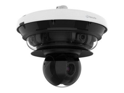 Hanwha PNM-C34404RQPZ mitmesensoriline kaamera 4x 8MP + PTZ 2MP 40x | 3,3–5,7mm motor. varifokaal | IR 20m | IP66