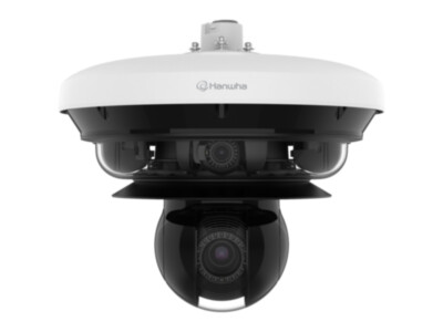 Hanwha P-seeria mitmesensoriline kaamera 4x 8MP + PTZ 2MP 40x | 3,3–5,7mm motor. varifokaal | IR 20m | IP66
